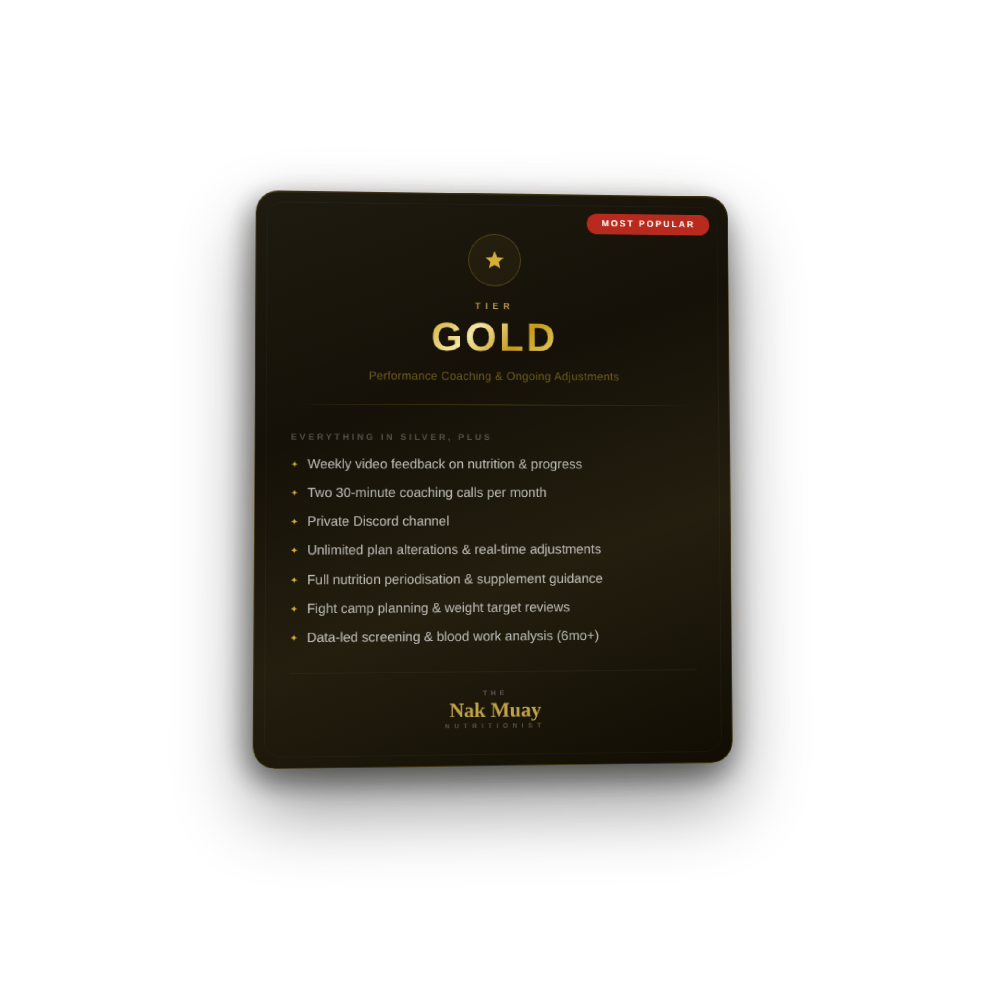 Gold Tier Performance Coaching